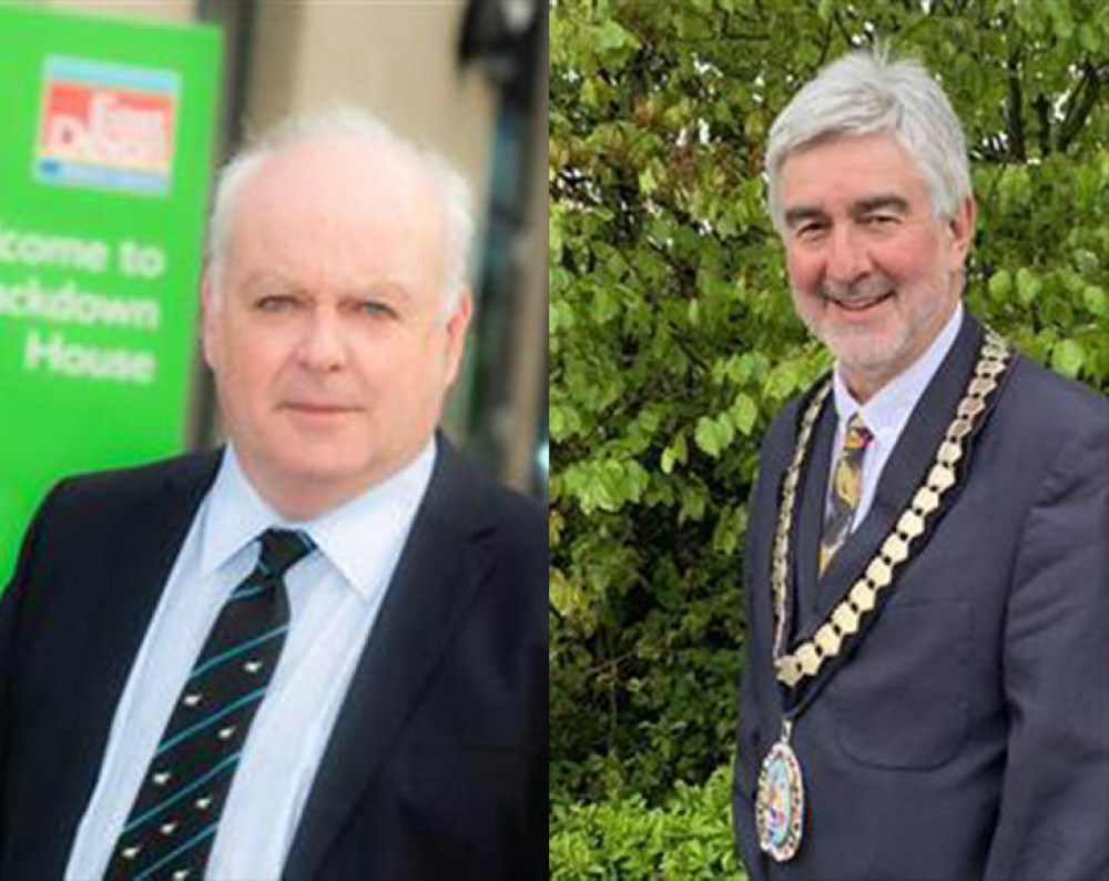 Cllr Paul Arnott (left) and Cllr Ian Thomas both continue as East Devon District Council's leader and chair respectively Cllr Paul Arnott (left) and Cllr Ian Thomas both continue as East Devon District Council's leader and chair respectively