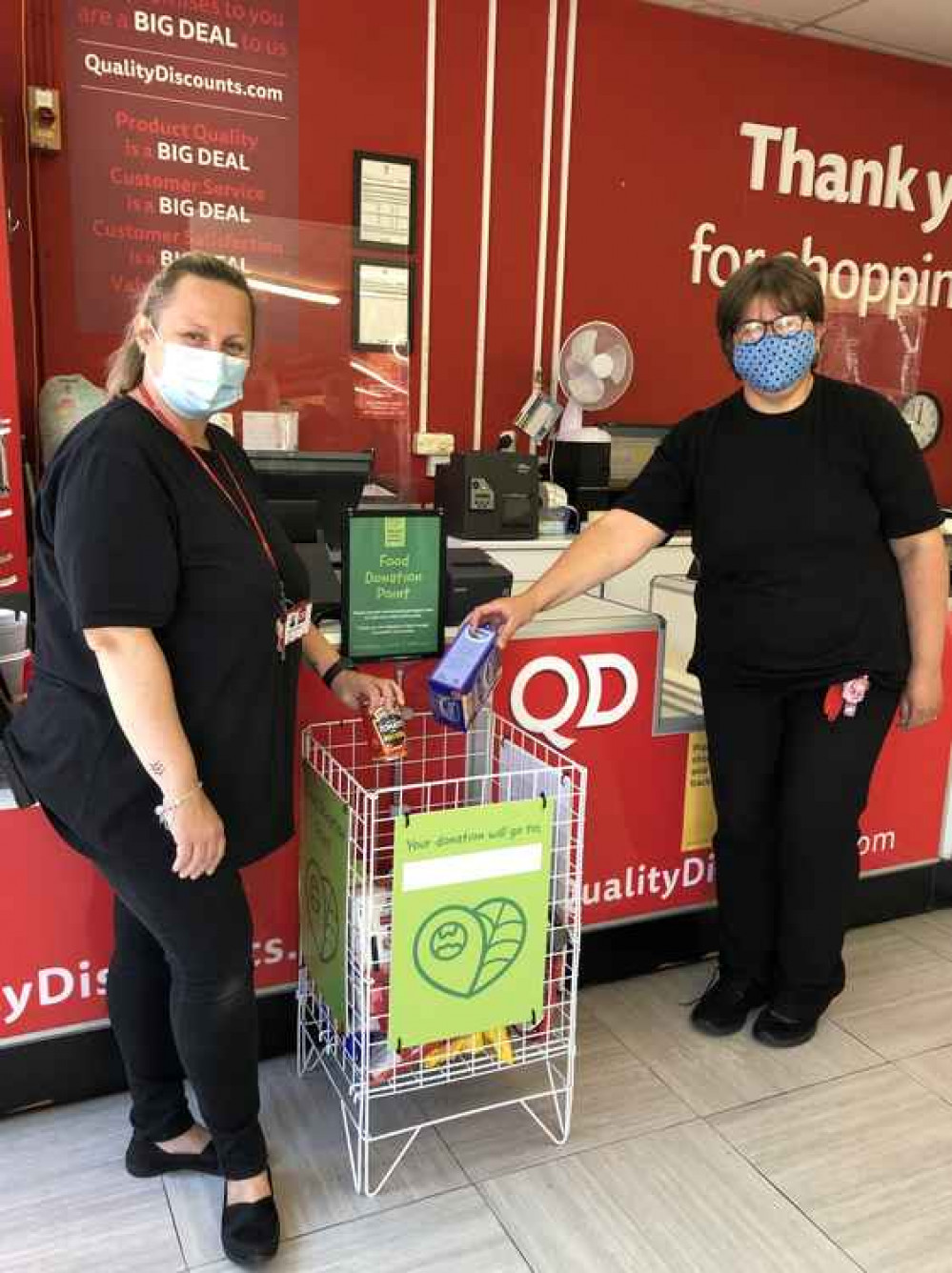 QD add cage for Hadleigh Food Bank