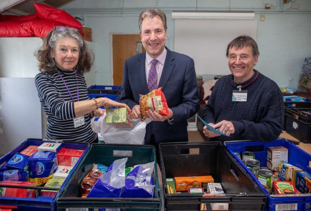 WECA Mayor Dan Norris recently visited this Radstock food bank