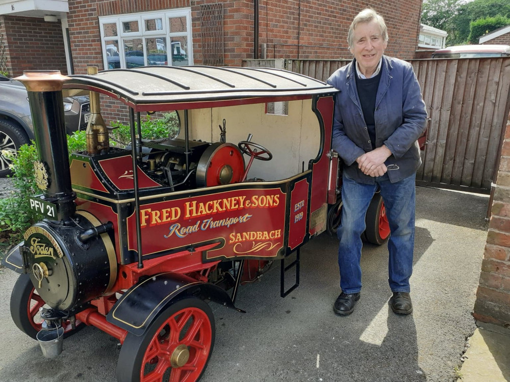 Model maker, Philip, with the Pride of Sandbach 