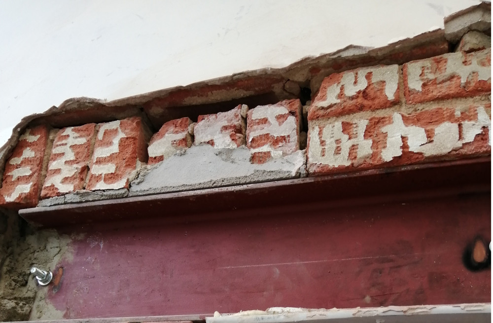 Felixstowe builder's poor brickwork caused ceiling to sag (Picture credit: Suffolk Trading Standards)