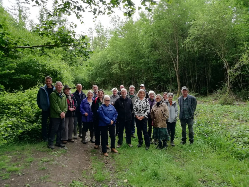 Representatives from Mendip Parish, Town, City and District Council's attend Tree Walk Tour at Loxley Wood, near Street 