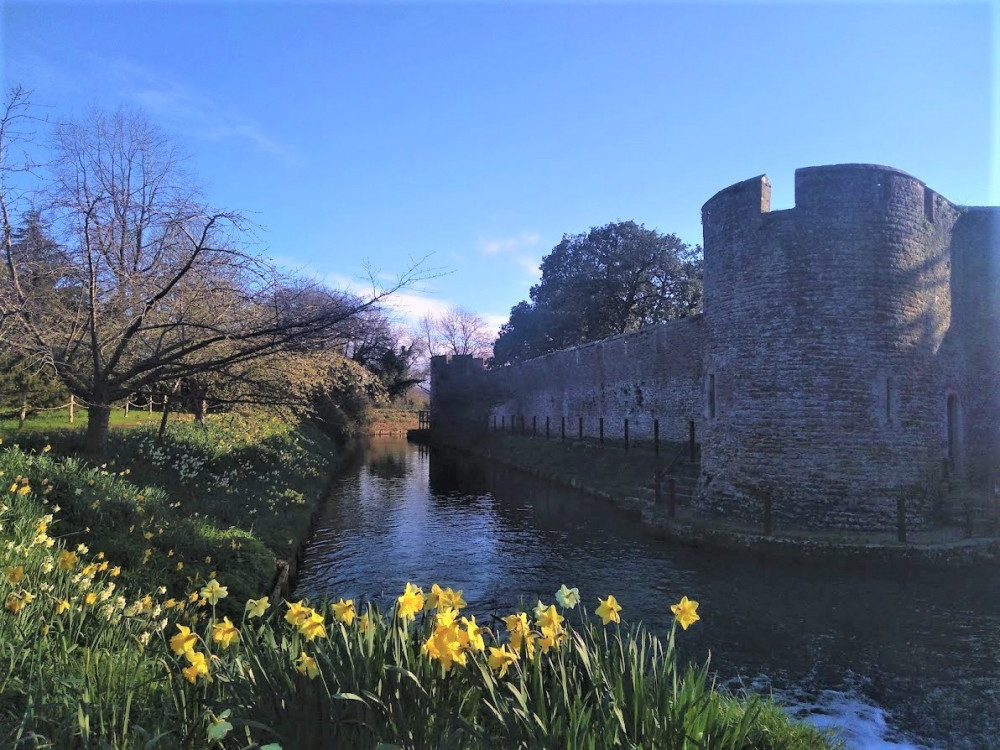 Bishops Palace Gardens and moat