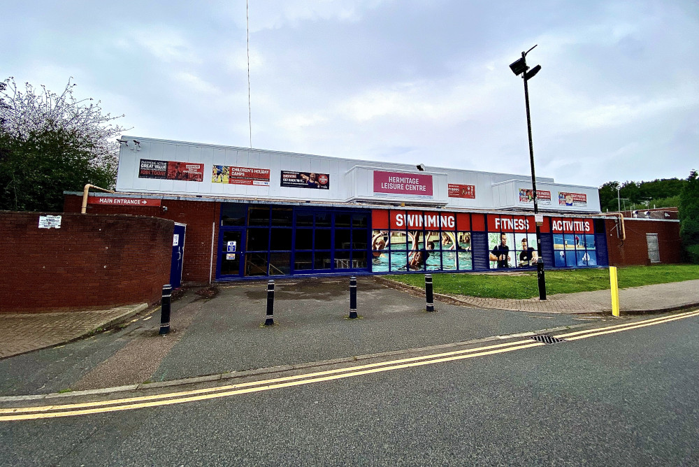 The former Hermitage Leisure Centre site in Whitwick, before it was closed and boarded up. Photo: Coalville Nub News