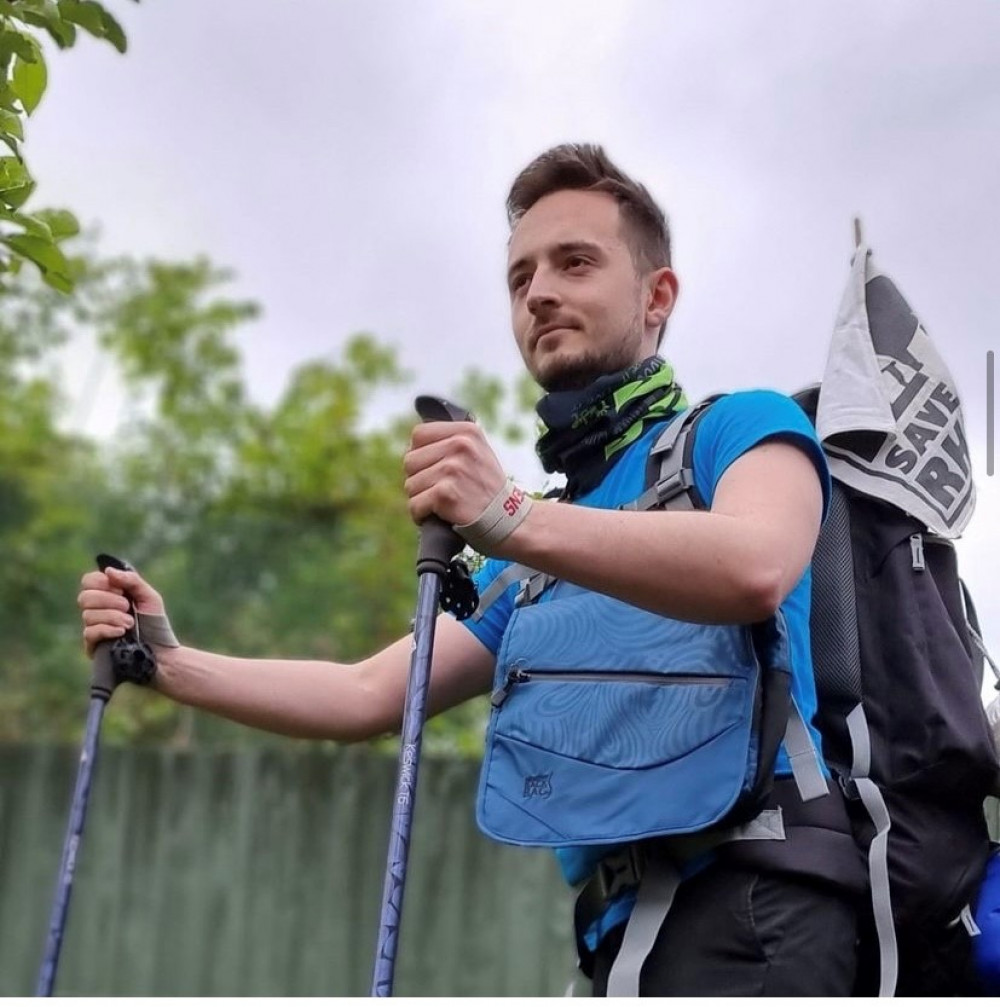 Ryan Eddowes, born with clubfoot, is walking the entire length of the Jurassic Coast for Steps Charity Worldwide