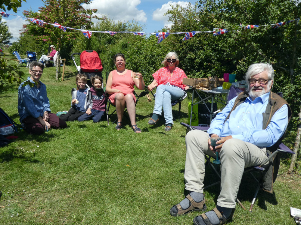 The Boyd family enjoying Symondsbury Estate's garden party