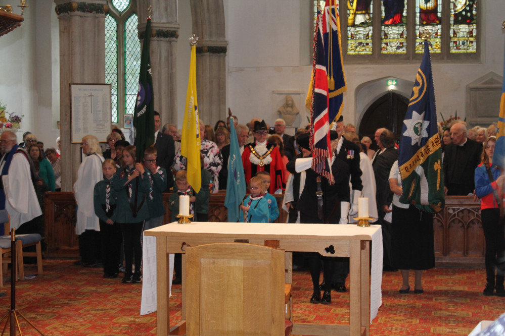 the first full civic service seen at the Minster Church for some years was held to mark the jubilee