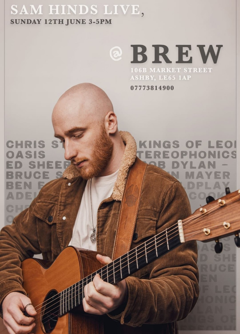 Sam HInds at Brew in Ashby