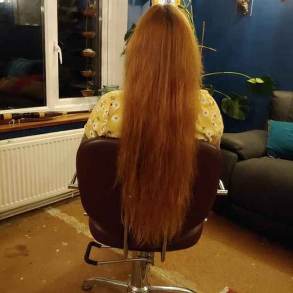 BillieJo's hair was 26 inches long BillieJo's hair was 26 inches long