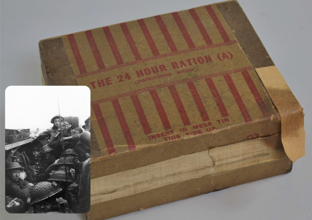 A Second World War Assault Ration Pack, thought to be the last complete one in the world, found by staff at Dorchester's Keep Military Museum