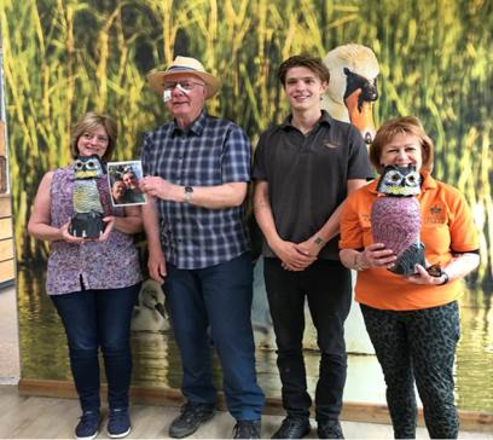 From left to right, Karen Barnett with Oleg, Tony Greenway, who chose Oswald, Rupert representing Colicci and Freda Evans with Osgar