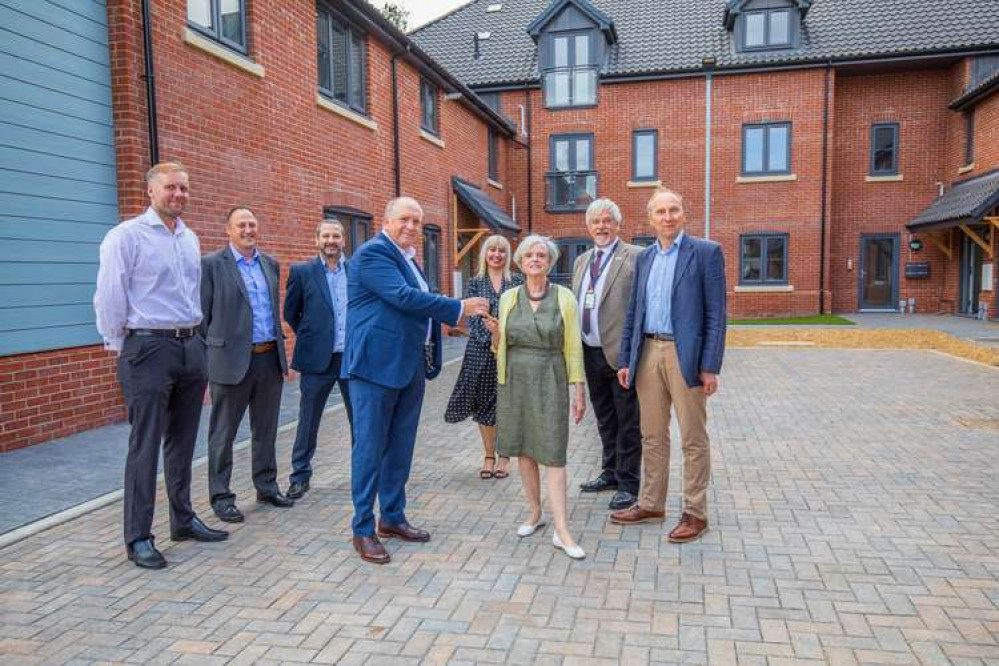 Babergh councillors take delivery of new homes at Angel Court, Hadleigh