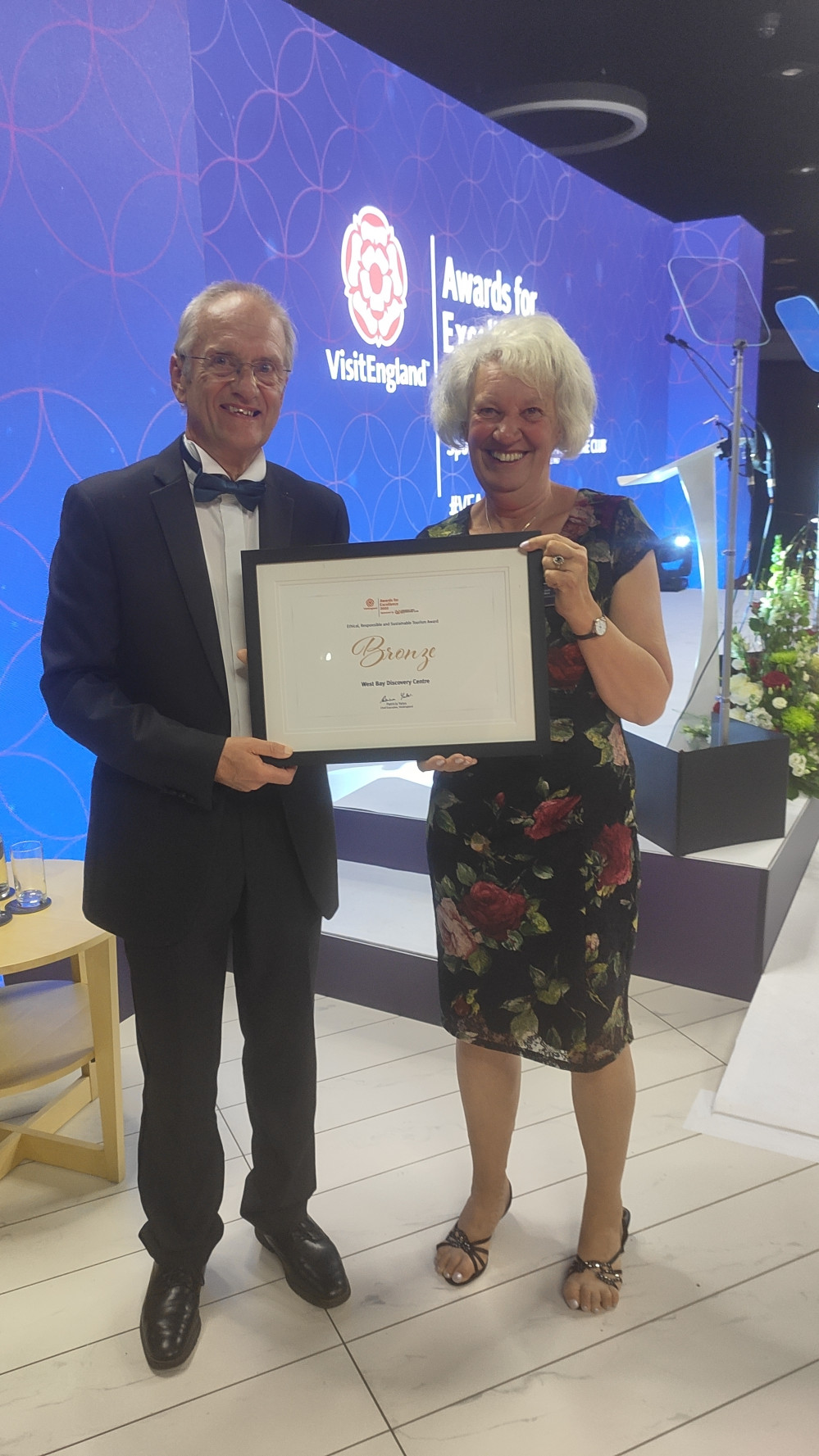 John West, trustee of West Bay Discovery Centre, with his wife, Sarah