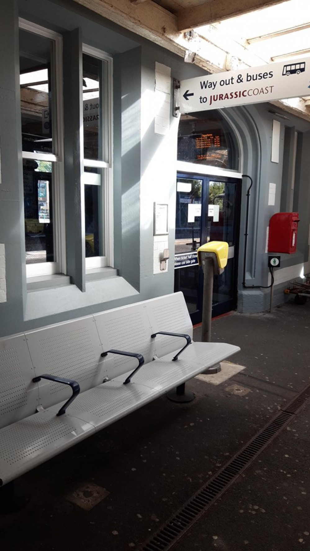 Axminster train station has benefited from a fresh lick of paint