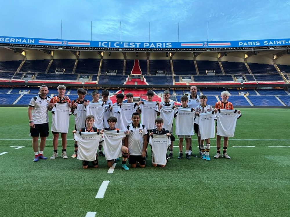 Axminster Town Youth team players pictured in the stadium Axminster Town Youth team players pictured in the stadium