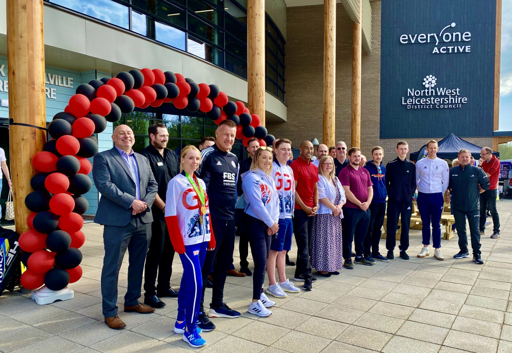 Colin Jackson officially opened the new leisure centre in April. Photo: Coalville Nub News