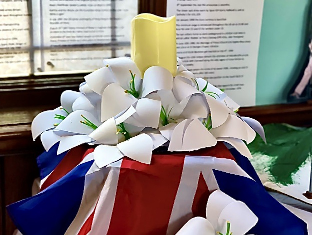 Part of the Queen's Reign exhibition at the Methodist Church in Moira