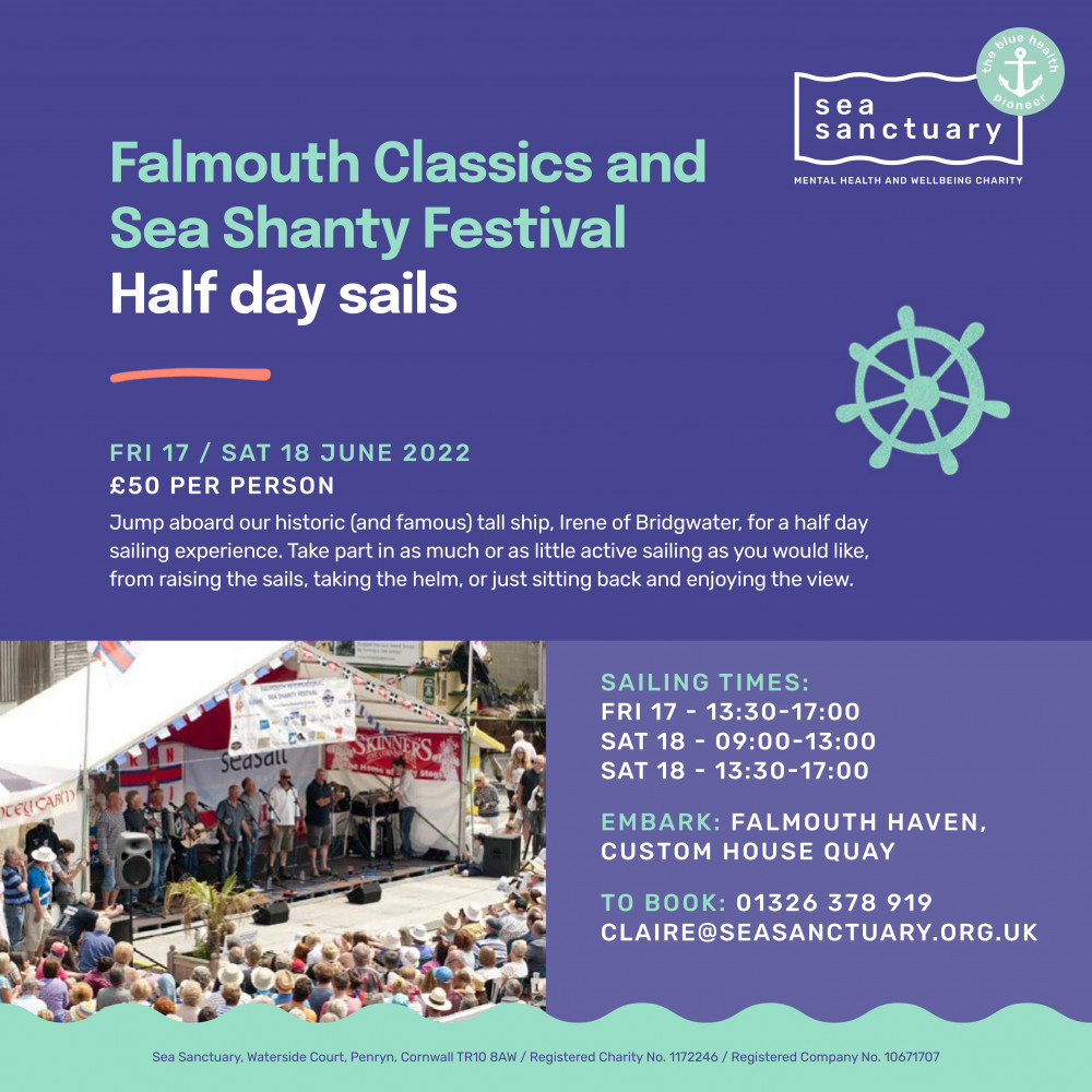 Falmouth Classics and  Sea Shanty Festival  – Half Day Sails.