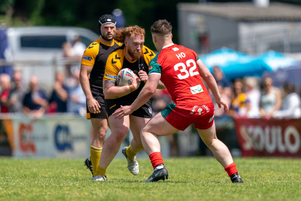 Paul Bolger in action against Keighley Cougars – Patrick Tod. Paul Bolger in action against Keighley Cougars – Patrick Tod.