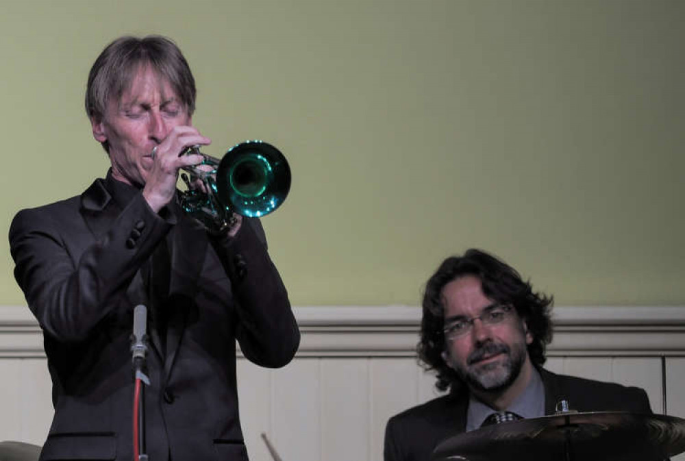 Paul Higgs on trumpet, and George Double on drums (Picture credit: Martin Gould)