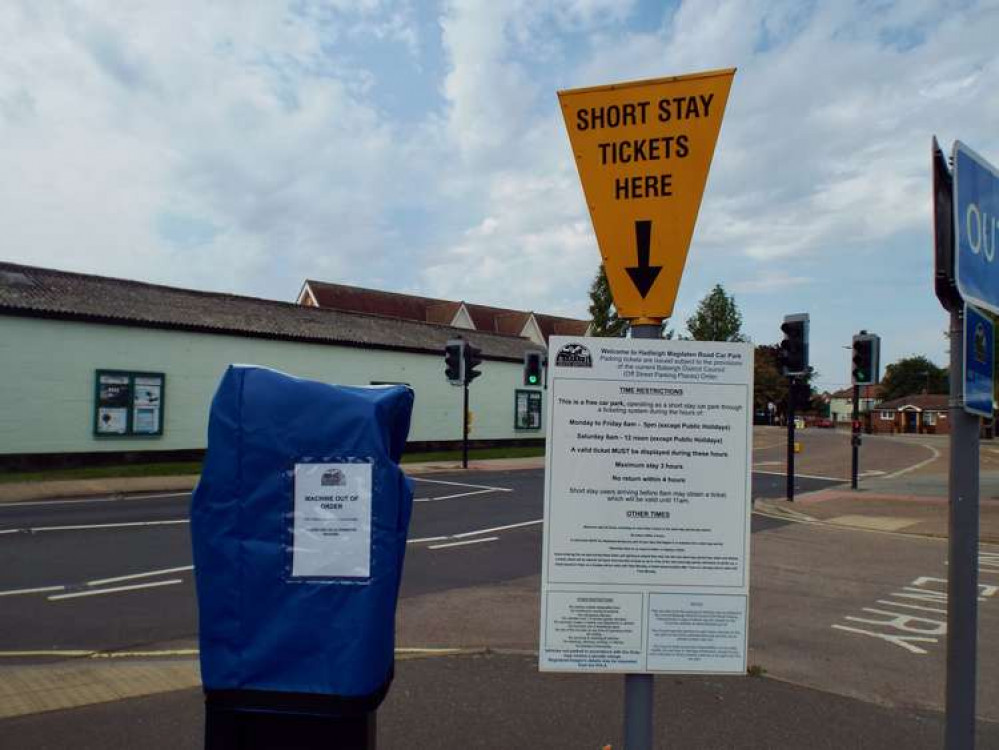 Hadleigh town centre parking machine (Picture credit: Hadleigh Nub News)