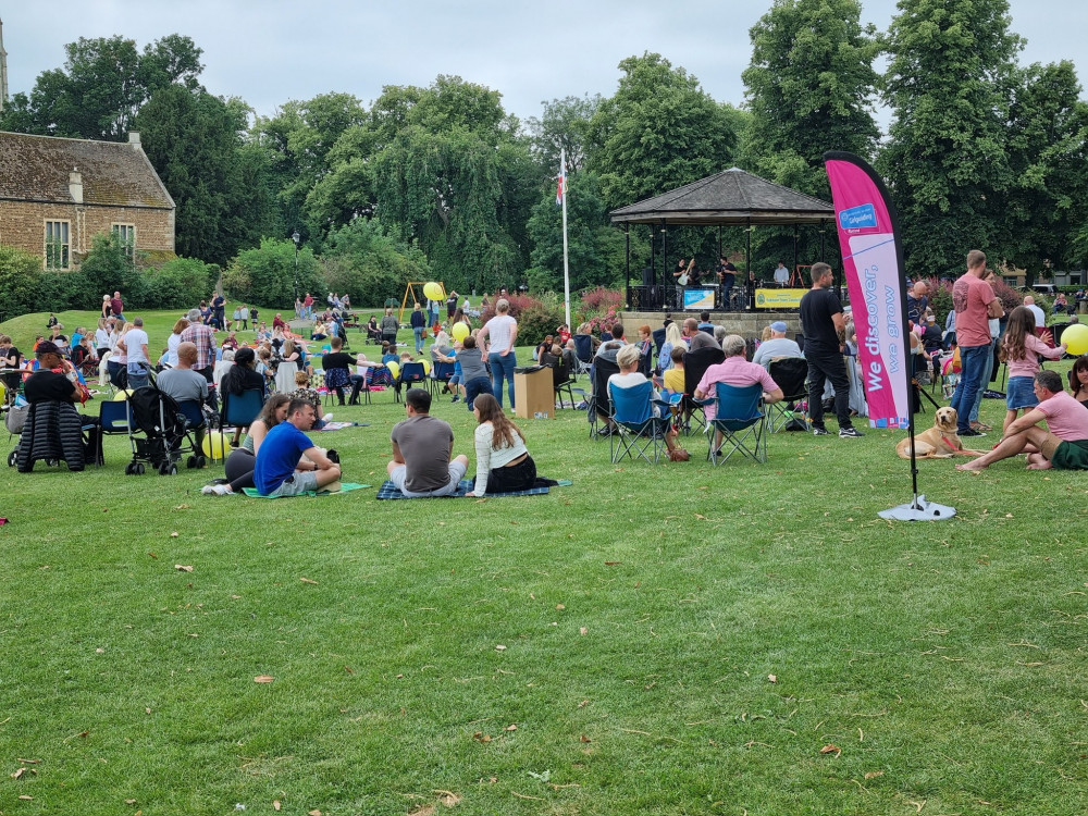 Residents and visitors enjoying music at Cutts Close in 2021 (image courtesy of OTC)