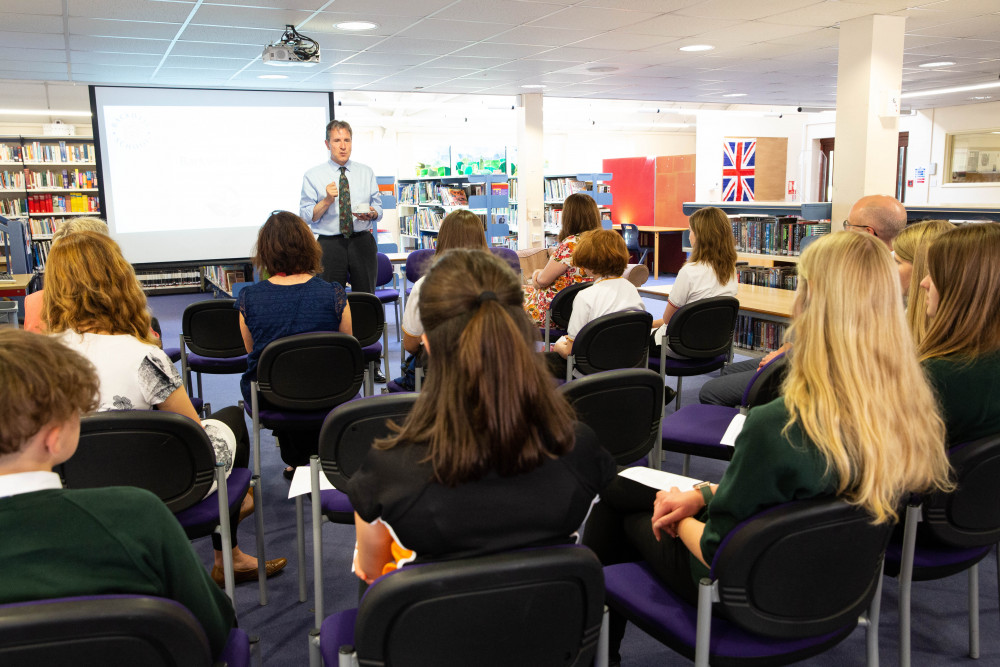 Dan Norris at Chew Valley School Dan Norris at Chew Valley School