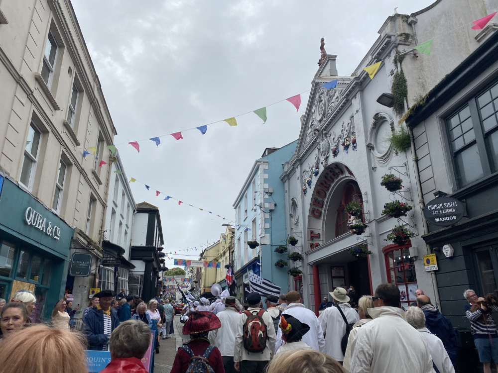 The clouds started to grey over on the festival earlier today.