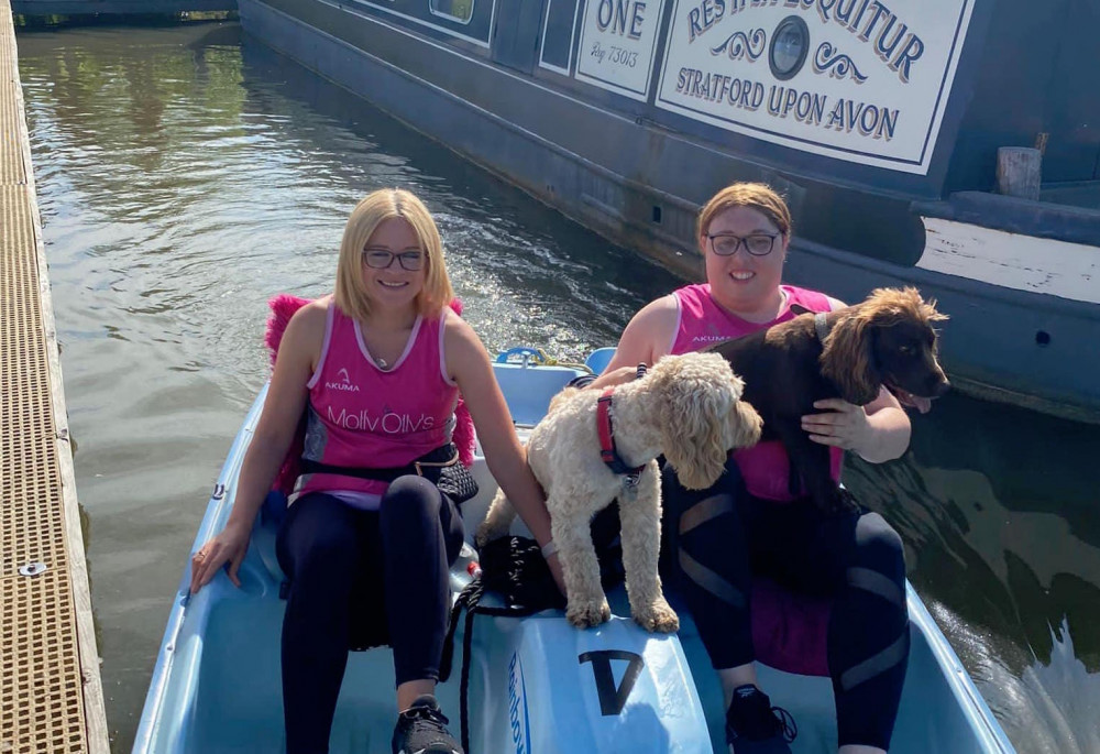 Alex and Emma setting off from The View in Wootton Wawen (Image supplied)