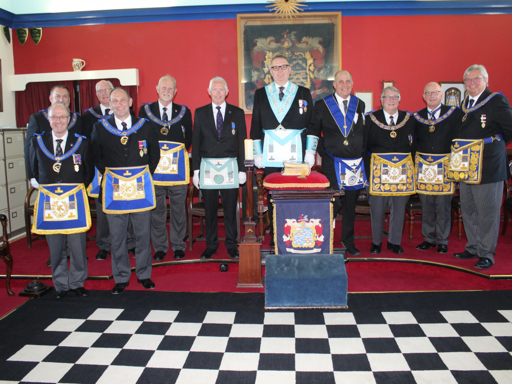 Members of Axminster, Beaminster and Ilminster Freemasons gather at the Virtue & Honor Lodge in Axminster for their annual ‘Minster Meeting’ earlier this month