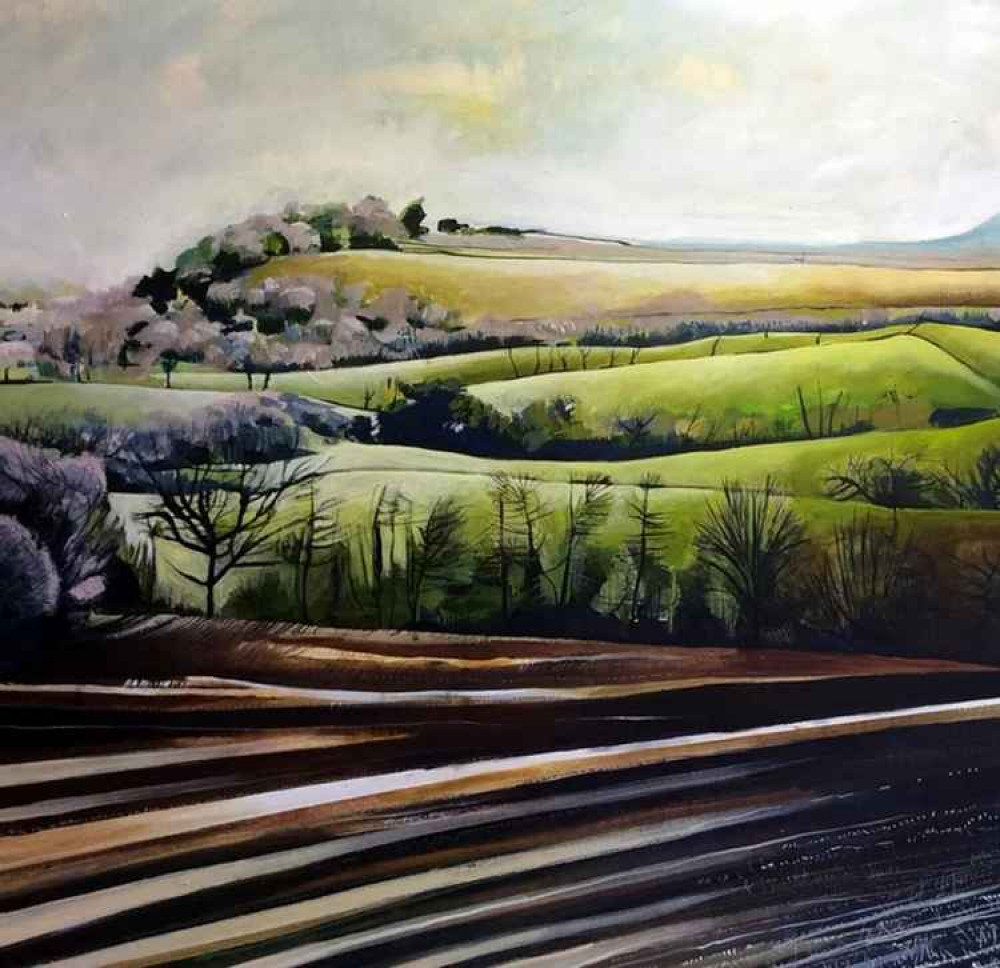 'View from Sandstone Trail Towards Burwardsley'. Image: Sophie Parr - Contemporary Landscape Painter 'View from Sandstone Trail Towards Burwardsley'. Image: Sophie Parr - Contemporary Landscape Painter