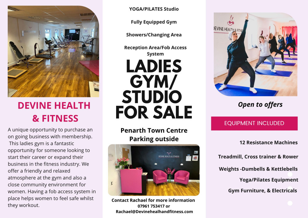 Devine Health & Fitness is up for sale. (Image credit: Rachael Beasley)