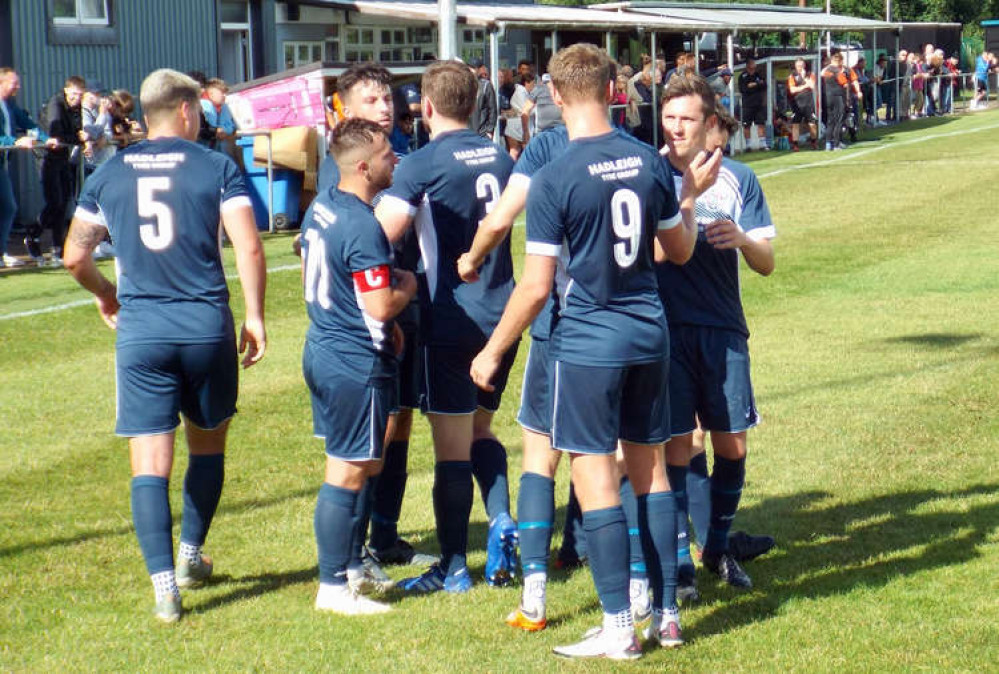 Steve Holder's Brettsiders celebrate another goal