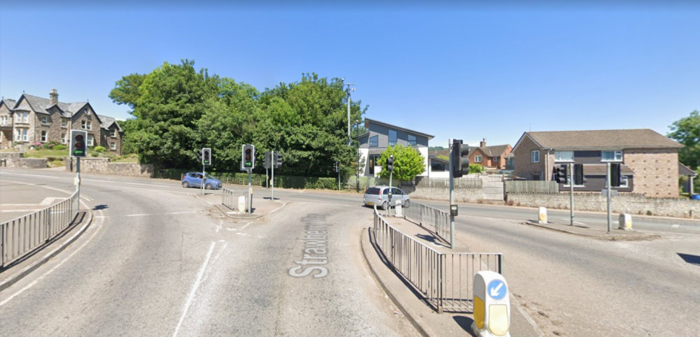 Junction Of The A39 Strawberry Way And The A371 Portway In Wells. CREDIT: Google Maps.