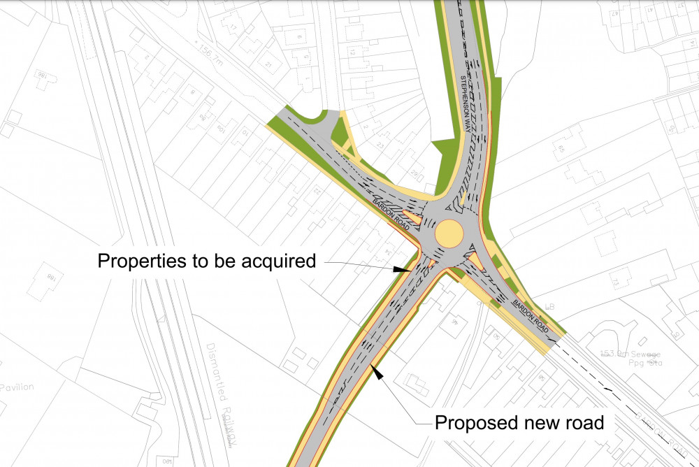 The plans show the route of the link road. Image: Leicestershire County Council