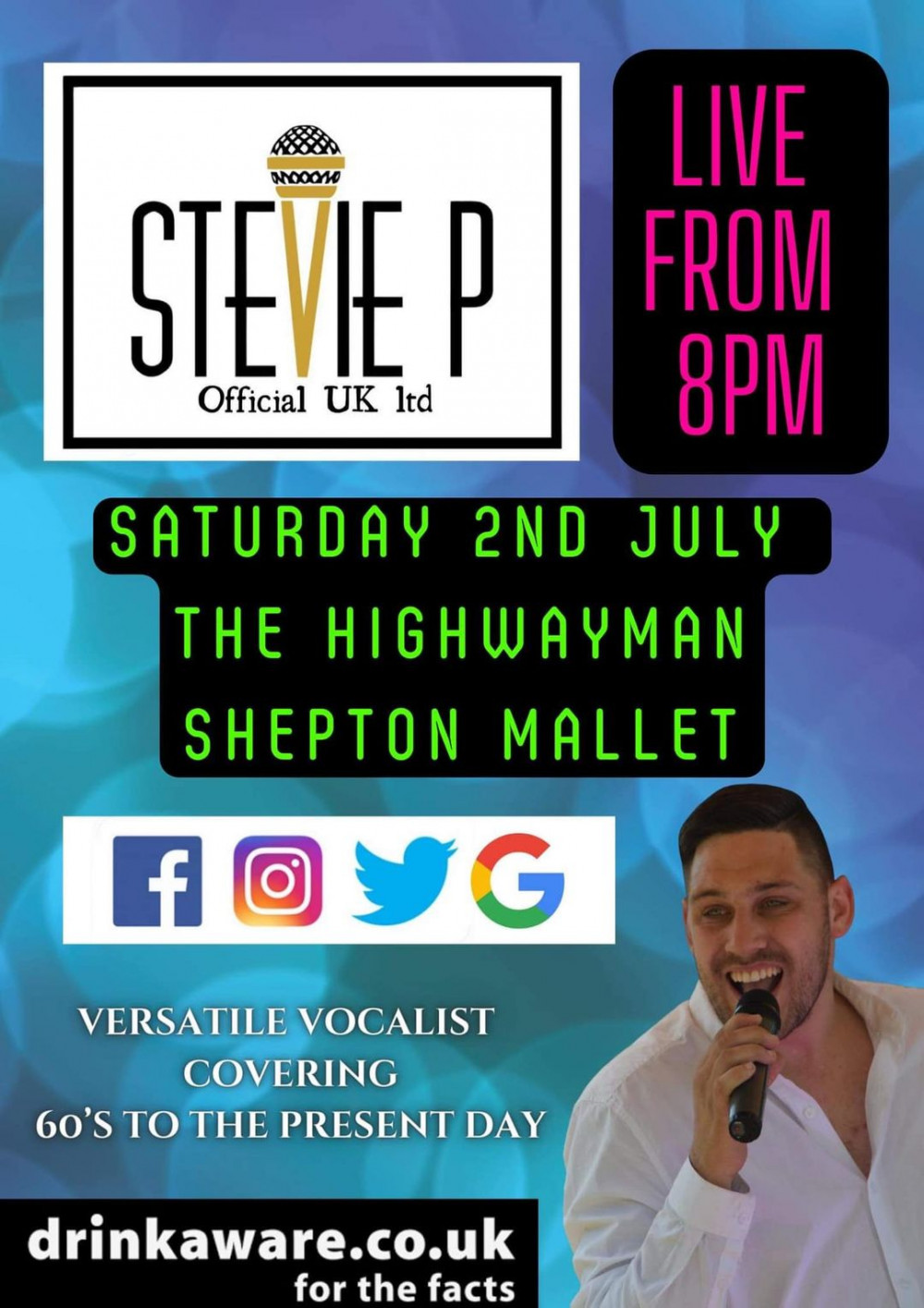 Live music and karaoke with Stevie P