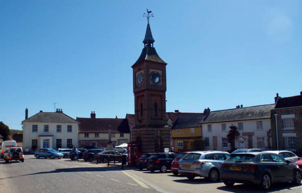 A large quantity of cash was stolen from a car parked in Bildeston