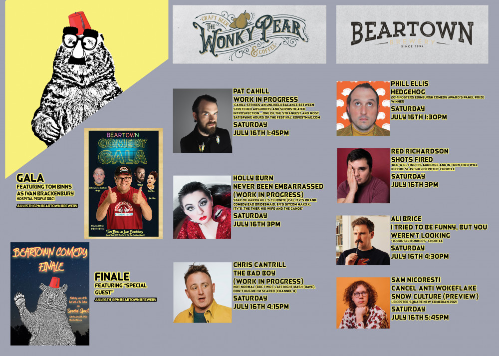 Beartown Brewery and The Wonky Pear will host the two-day event.