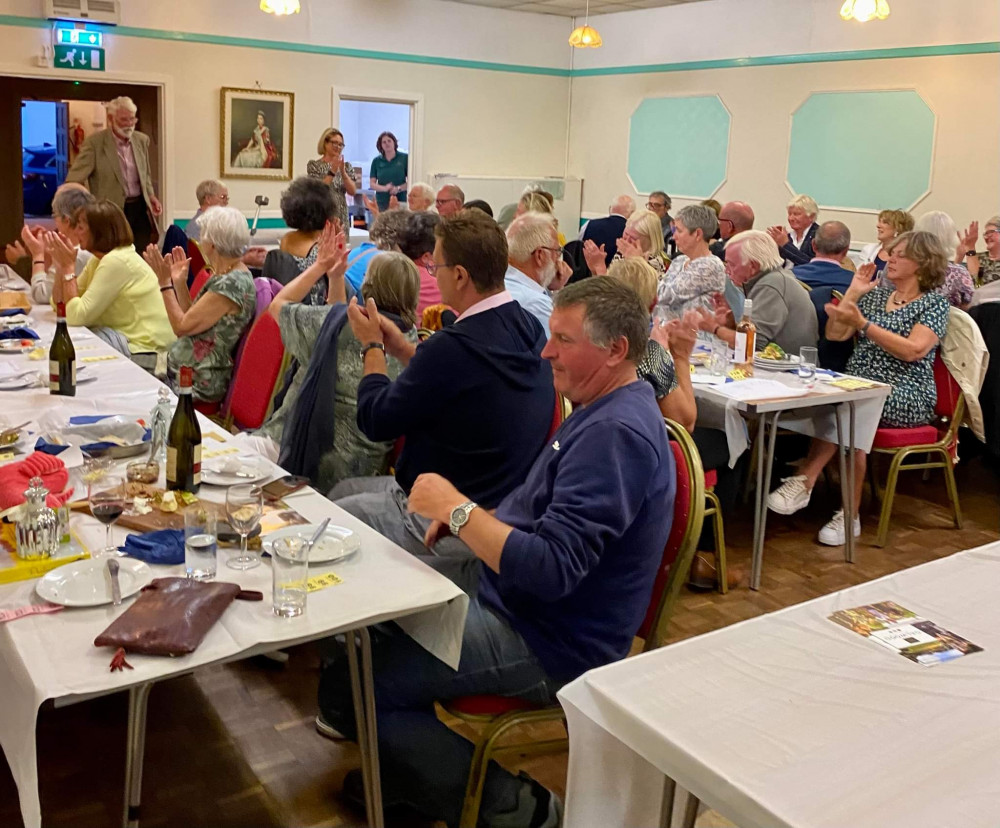 Axminster Rotarians enjoying their wine tasting evening