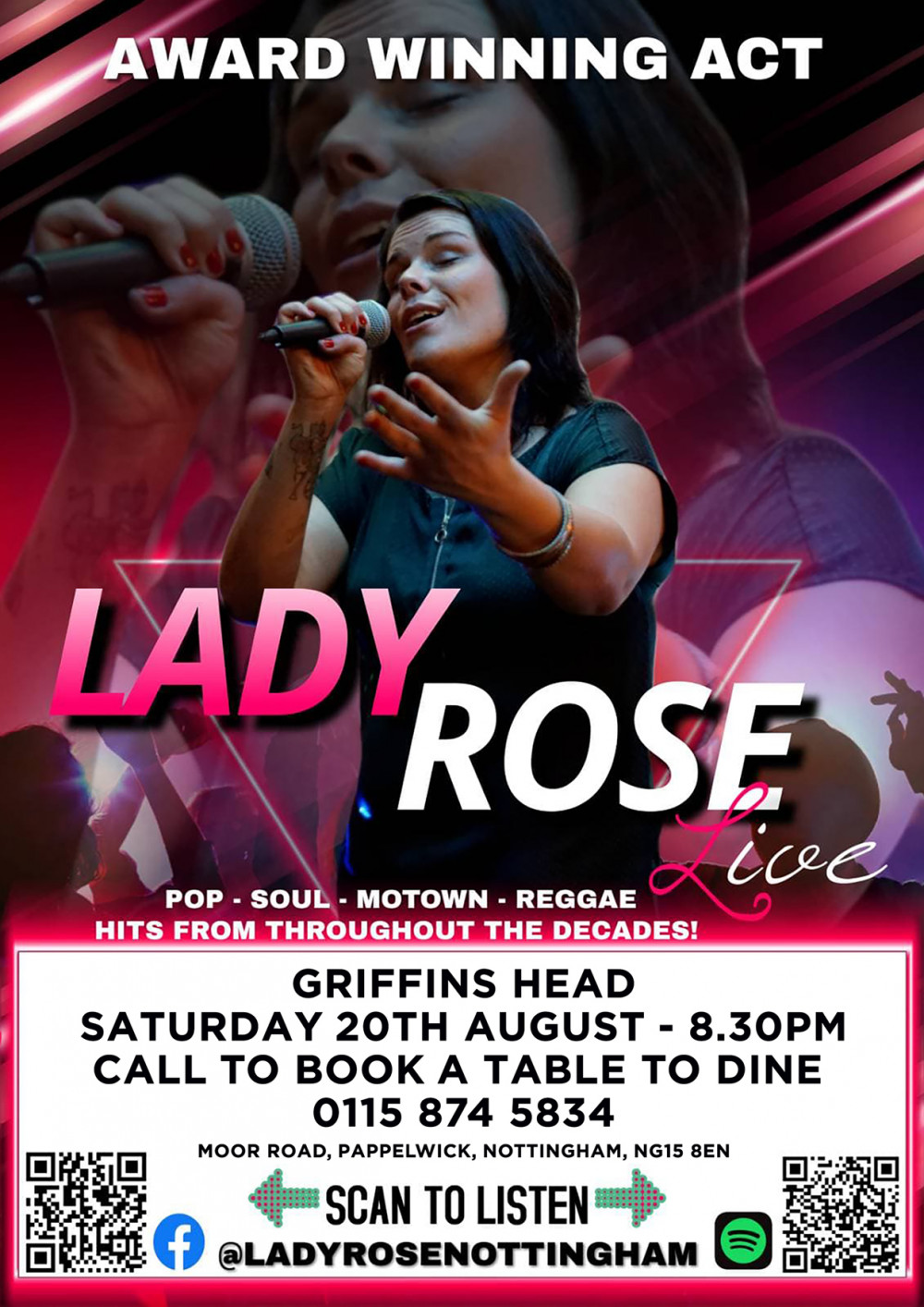 Not to be missed live vocalist.