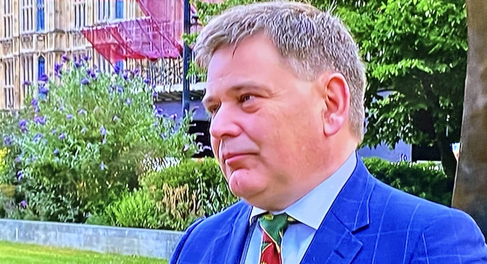 Coalville MP Andrew Bridgen was interviewed on BBC Breakfast. Image: BBC Breakfast