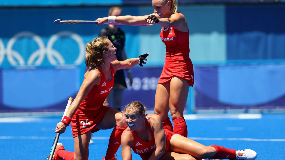 Hannah Martin celebrating (Picture credit: GB Hockey)