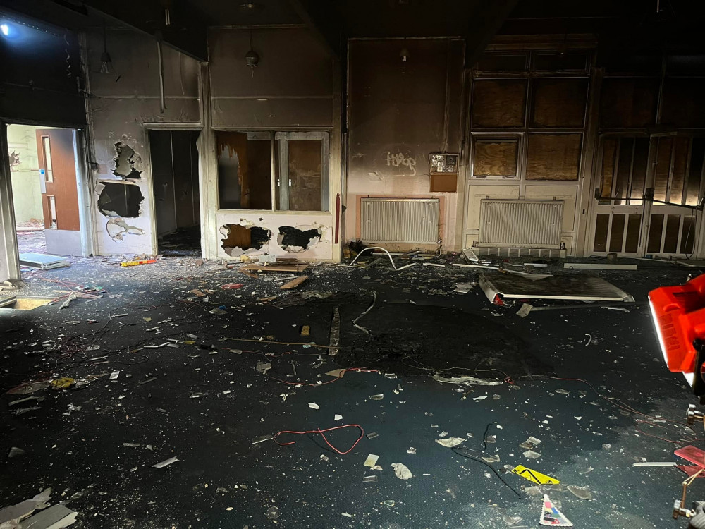 The property fire in Bridport (Image: Bridport Fire Station) The property fire in Bridport (Image: Bridport Fire Station)