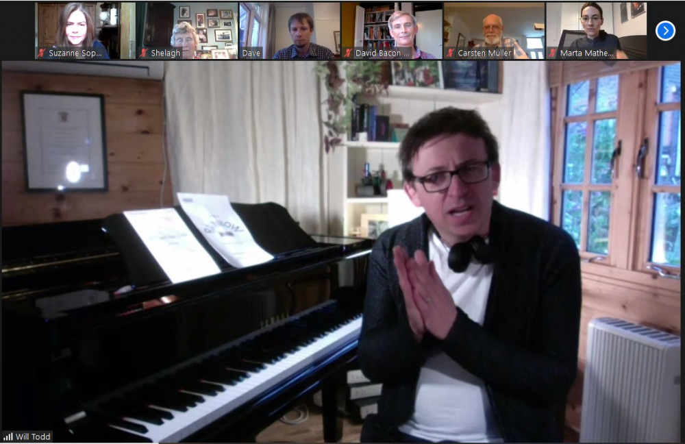 Composer Will Todd accompanies Spectrum Singers on Zoom. (Image credit: Suzanne Jones) Composer Will Todd accompanies Spectrum Singers on Zoom. (Image credit: Suzanne Jones)