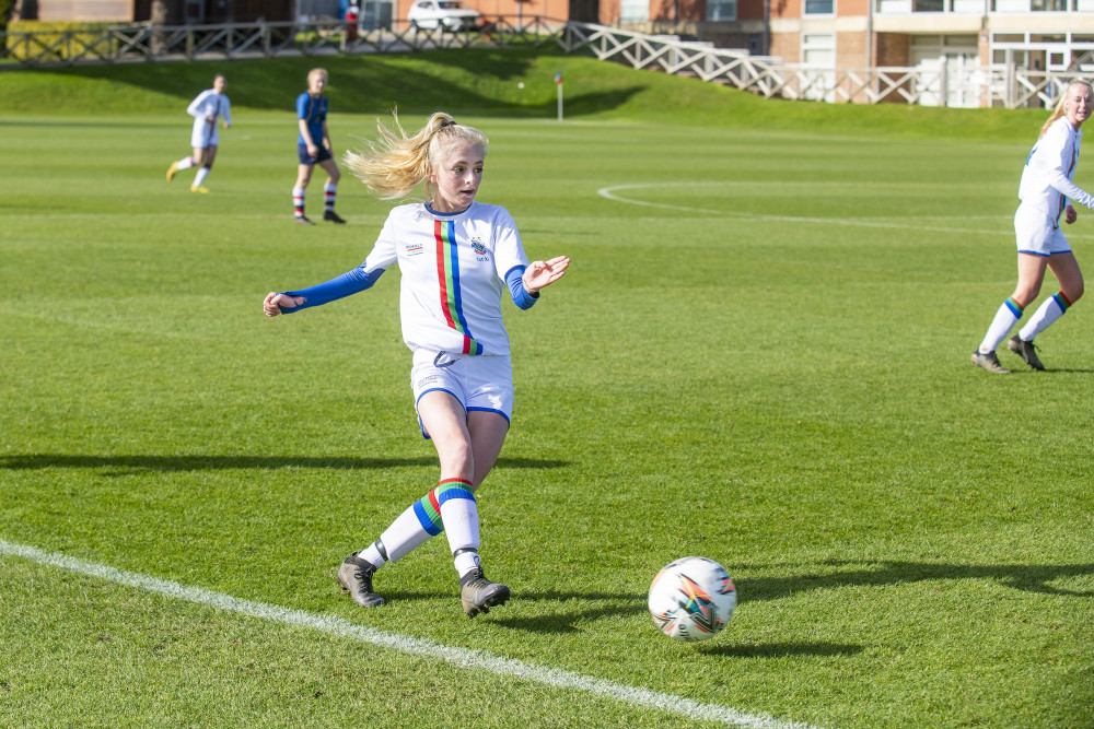 Millfield footballer plays pass in fixture versus Rossall School