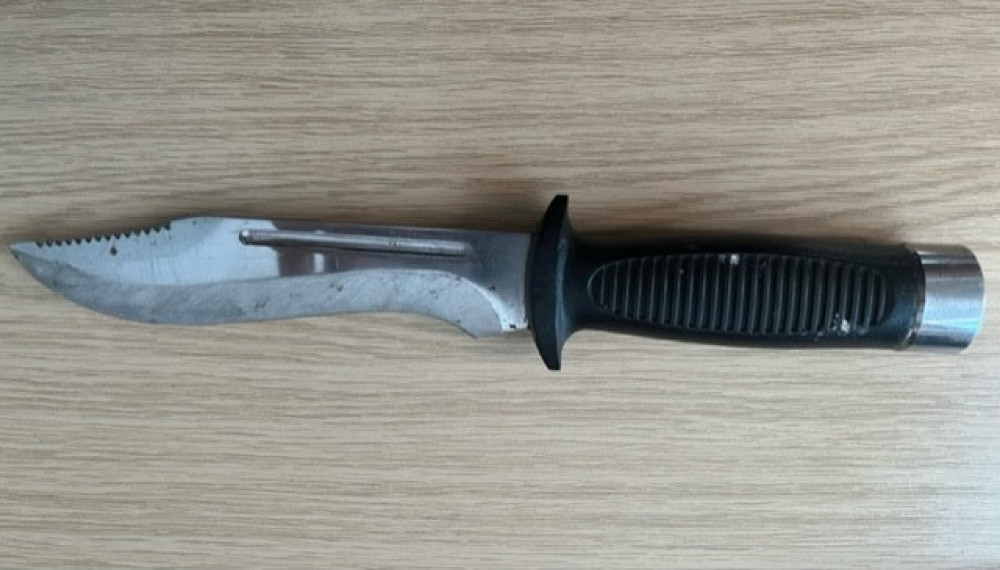 The knife was found and handed to police (Credit: Devona and Cornwall Police)