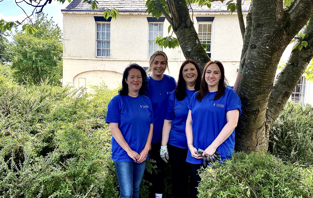 The group from Fishers in Ashby de la Zouch worked on the South Street gardens in an afternoon