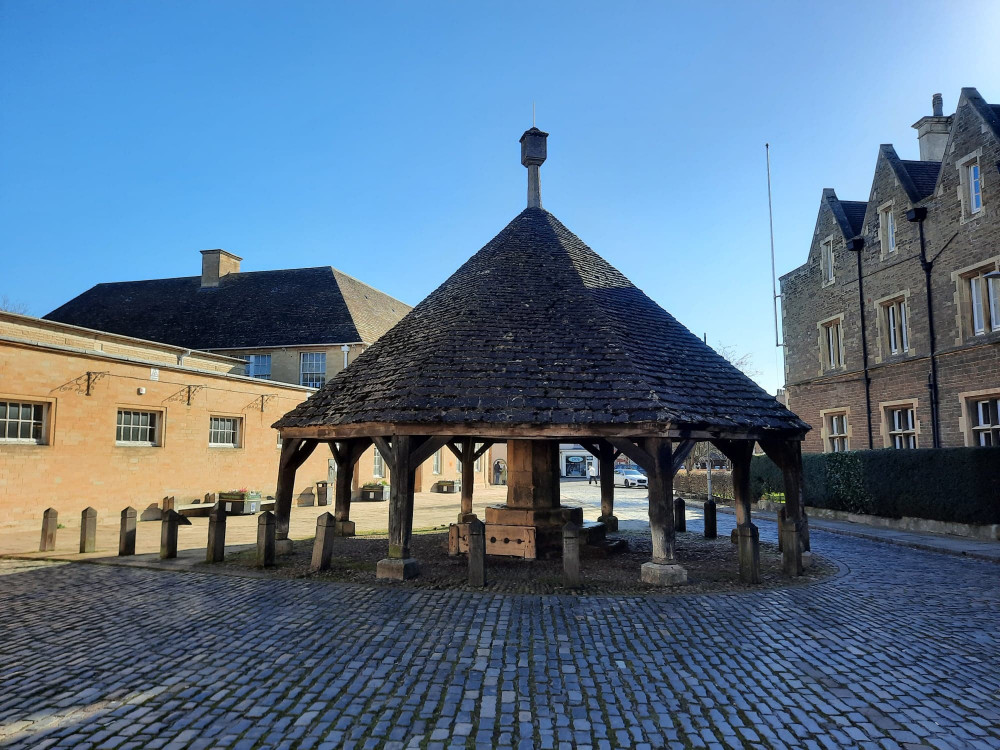 Oakham Buttercross, in the heart of Oakham's Market Place