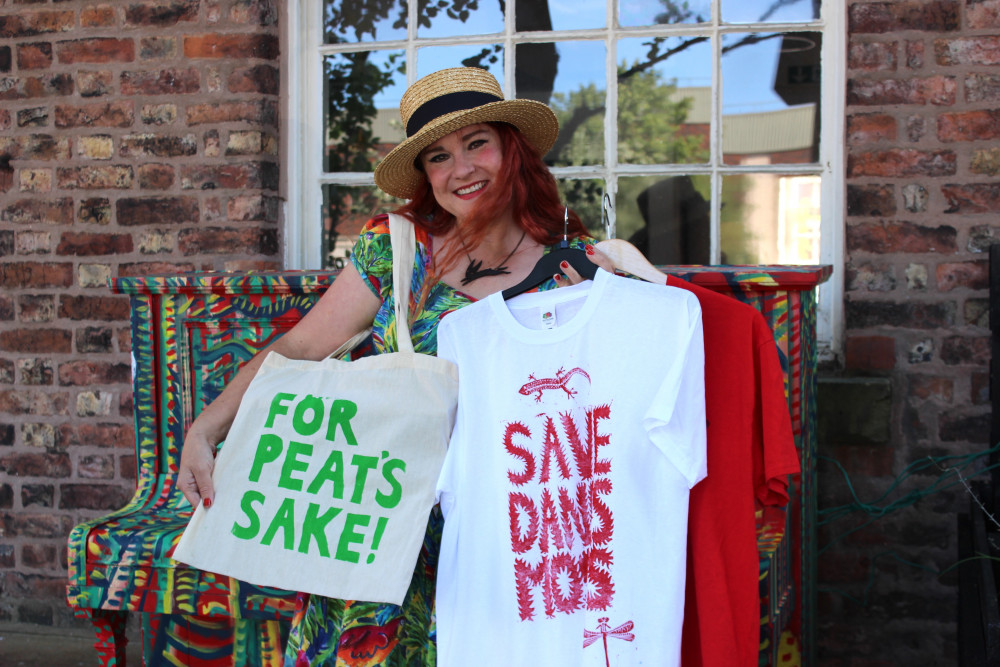 Congleton-born artist Becca Smith has launched merchandise to save the Danes Moss Nature Reserve. Monies raised from the prints will go straight into creating more totes and tees. (Image - Alexander Greensmith / Macclesfield Nub News)