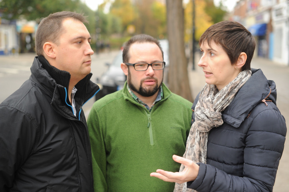 Councillors Gary Busuttil and Gary Malcolm with Caroline Pidgeon, Member of the London Assembly Councillors Gary Busuttil and Gary Malcolm with Caroline Pidgeon, Member of the London Assembly